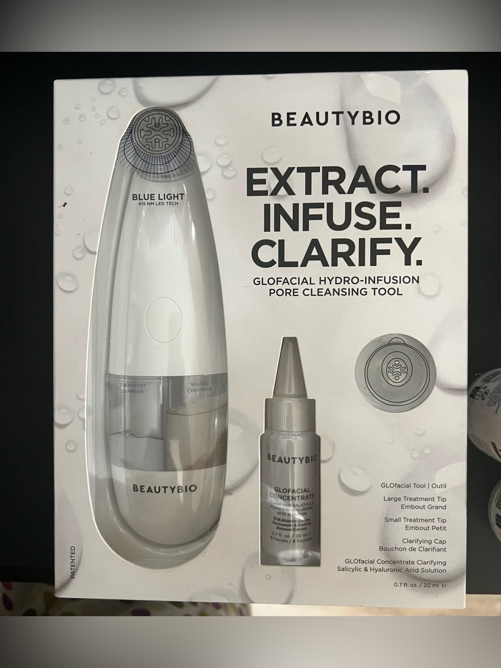 BeautyBio GloFacial Hydro-Infusion Pore Cleansing Tool - White